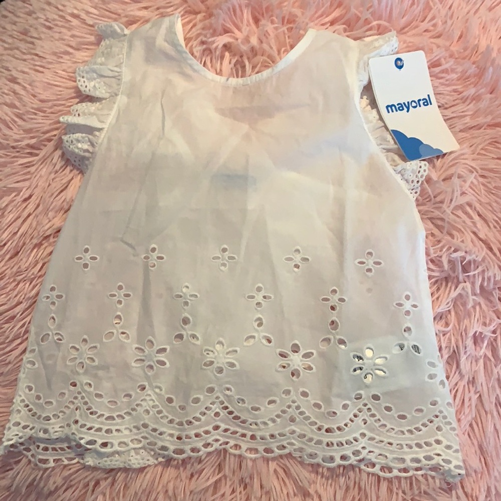 NWT Mayoral Eyelet Crisscross Blouse 24 months